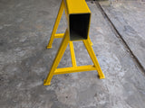 Yellow testle metal stand.