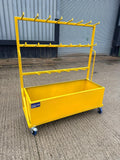 500kg storage trolley on caster with storage pegs.