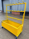 500kg storage trolley on caster with storage pegs.