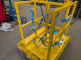 Fork Lift & Crane Mounted Gas Bottle Carrier 400KG Max Capacity With 2 Lashing Heights