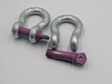2 x SWL 3.25 Tons Galvanised Tested Alloy Lifting Bow Shackles - Economy - Lifting Slings