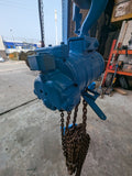broomwade pneumatic air chain hoist 1000kg ex hire.