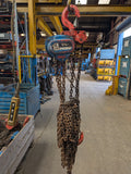 chain block and tackle manual hoist 10000kg 10m height of lift ex hire 7m hand chain 14081485.