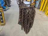 chain block and tackle manual hoist 10000kg 12m height of lift ex hire 3m hand chain 14081521.