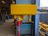 forklift mounted lifting hook attachment single pocket side view.