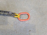 grade 80 lifting chain sling 10mm 2 leg 2.5m with skip hook ex hire.