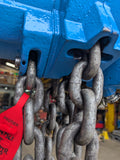 j.d neuhaus pneumatic air chain hoist 10000kg chain into block.