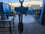 j.d neuhaus pneumatic air chain hoist 1t 13.5m height of lift *ex hire*.