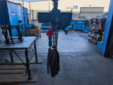 j.d neuhaus pneumatic air chain hoist 1t 13.5m height of lift.