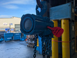 j.d neuhaus pneumatic air chain hoist 2t 12m height of lift with tag *ex hire*