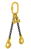Two Leg Lifting Chain Slings With Self Locking Hooks Grade 80 - EN 818-4
