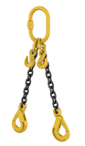 Two Leg Lifting Chain Slings With Self Locking Hooks Grade 80 - EN 818-4