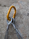 wire rope brother winch recovery trailer strap master link.