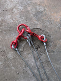 wire rope brother winch recovery trailer strap  master link with 2 self locking hooks.