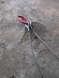 wire rope brother winch recovery trailer strap top master link with wires.