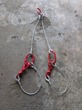 wire rope brother winch recovery trailer strap - even pull system with 3 master links.