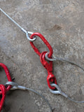 wire rope brother winch recovery trailer strap hook onto master link.