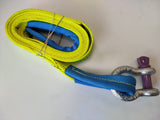5t_(5000kg)_hi_visibility_yellow_4x4_recovery_towing_strap_with_bow_shackles