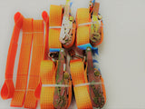 4 x Car Trailer Transporter Orange Recovery Straps Truck Heavy Duty Flat Soft Link Set