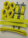 4 x Car Trailer Transporter Hi Vis Recovery Straps Truck Heavy Duty Flat Soft Link Set