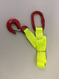 Lightweight Hi Visibility Winch Strap - 2m - Hook & Ring fast shipping - Lifting Slings