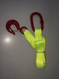 Lightweight Hi Visibility Winch Strap - 2m - Hook & Ring fast shipping - Lifting Slings