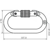 Kratos FA5010117 Steel Screw Locking Karabiner Connector fast shipping - Lifting Slings