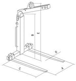 Yale / Camlok - TKG-VHS Self Weight-Balance Crane Forks - 1000kg to 5000kg fast shipping - Lifting Slings