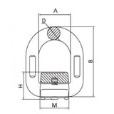 Xona G80 Weld On Pivoting D Link With Spring / Lashing Point fast shipping - Lifting Slings
