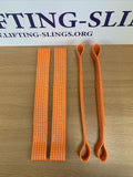 4x Orange Recovery Alloy Car Soft Link Straps fast shipping - Lifting Slings