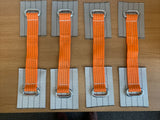 4x Orange Recovery Alloy Wheel Securing Link Straps Trailer Tie Down fast shipping - Lifting Slings